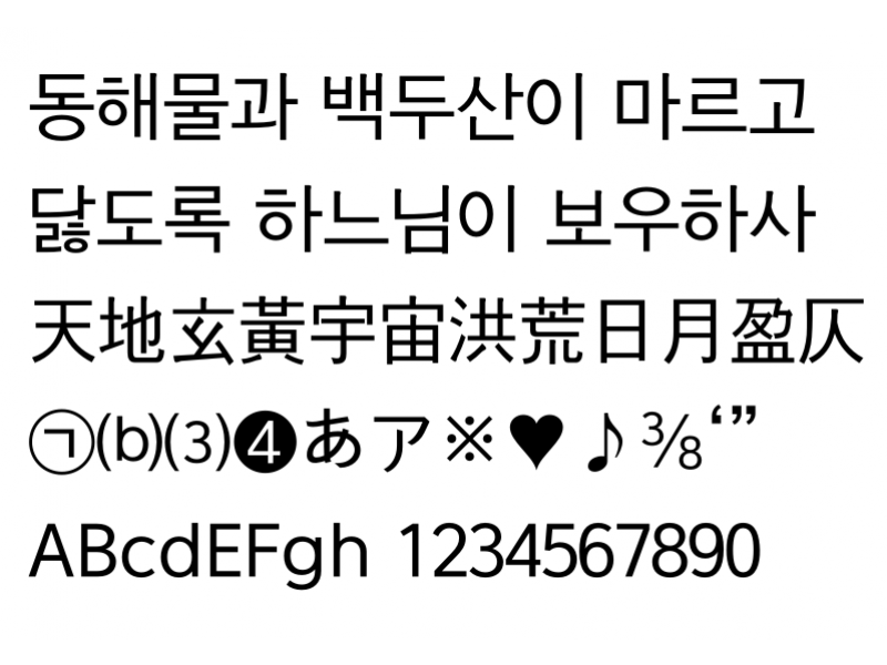 바른돋움체 Pro 1 : BareunDotumOTFPro1.otf
