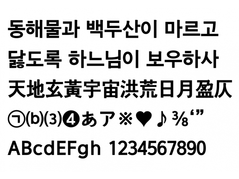 바른돋움체 Pro 3 : BareunDotumOTFPro3.otf