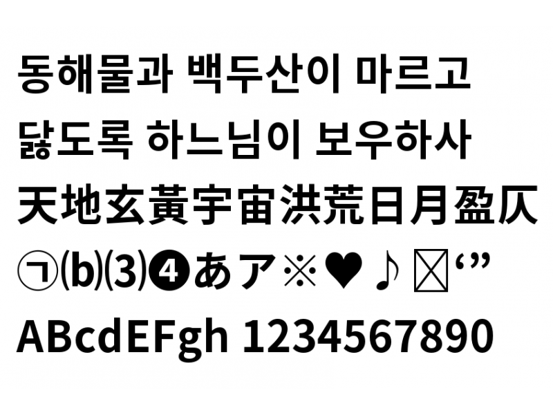 본고딕(노토 산스 CJK) Bold : SourceHanSansKR-Bold.otf