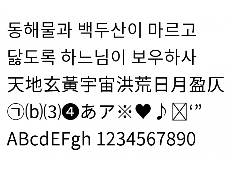 본고딕(노토 산스 CJK) Regular : SourceHanSansKR-Regular.otf