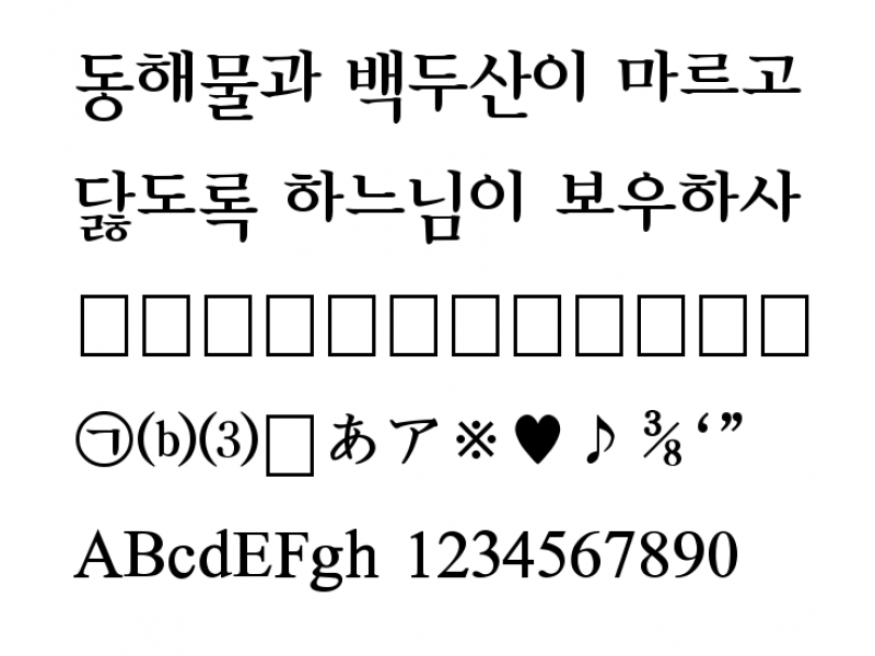 성동명조체 Bold : SungDong Myungjo B.ttf